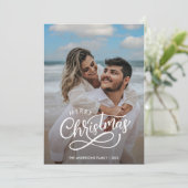 メリーモダンクリスマス家族の写真名金ゴールド シーズンカード (スタンド正面)