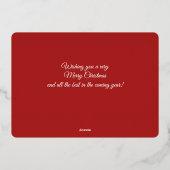 メリーモダンクリスマス家族の写真集 箔シーズンカード (裏面)