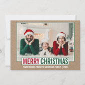 メリーモダンクリスマス家族フォトクラフト シーズンカード (正面)