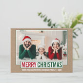 メリーモダンクリスマス家族フォトクラフト シーズンカード (スタンド正面)