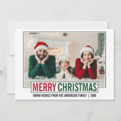 メリーモダンクリスマス家族写真 シーズンカード (正面)
