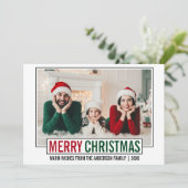 メリーモダンクリスマス家族写真 シーズンカード (スタンド正面)
