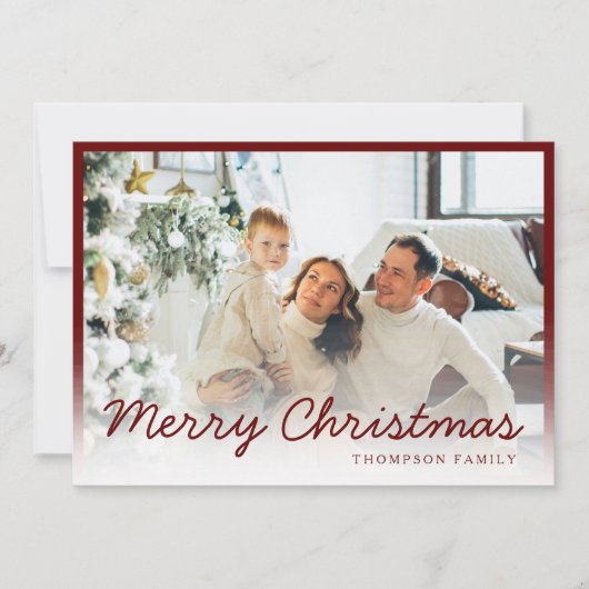 メリーモダンクリスマス家族写真 シーズンカード (正面)
