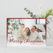 メリーモダンクリスマス家族写真 シーズンカード (スタンド正面)