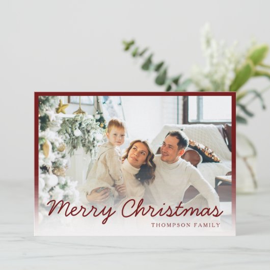 メリーモダンクリスマス家族写真 シーズンカード (スタンド正面)