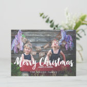 メリーモダンクリスマス家族写真 シーズンカード (スタンド正面)
