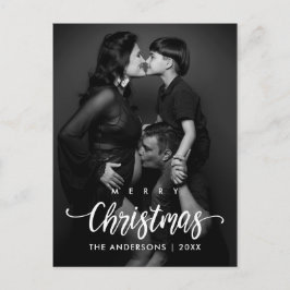 メリーモダンクリスマス家族写真 ポストカード
