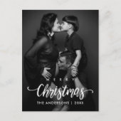 メリーモダンクリスマス家族写真 ポストカード (正面)