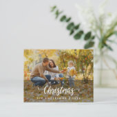 メリーモダンクリスマス家族写真 ポストカード (スタンド正面)