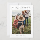 メリーモダンクリスマス家族4写真 シーズンカード (正面)