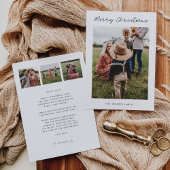 メリーモダンクリスマス家族4写真 シーズンカード