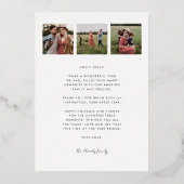 メリーモダンクリスマス家族4写真 箔シーズンカード (裏面)