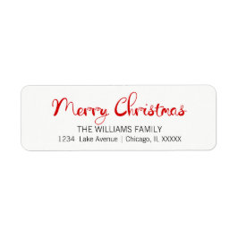 メリーモダンクリスマス差出人住所ラベル ラベル