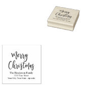 メリーモダンクリスマス差出人住所 ラバースタンプ (押印)