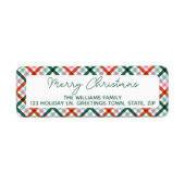 メリーモダンクリスマス差出人住所 ラベル (正面)