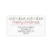 メリーモダンクリスマス差出人住所 ラベル (正面)