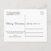 メリーモダンクリスマス手書家族の写真 ポストカード (裏面)