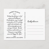 メリーモダンクリスマス手書家族の写真 ポストカード (裏面)