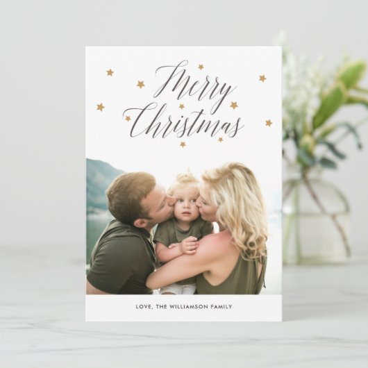 メリーモダンクリスマス星付きスクリプト2枚の写真 シーズンカード (スタンド正面)