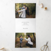 メリーモダンクリスマス書道写真 三つ折りクリスマスカード (内部)