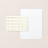 メリーモダンクリスマス書道金ゴールド縁ど 箔カード (ディスプレー)