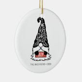 メリーモダンクリスマス格言ホリデイ セラミックオーナメント (右)