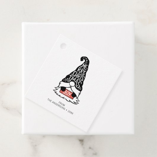 メリーモダンクリスマス格言ホリデイ フェイバータグ (インサイチュ)