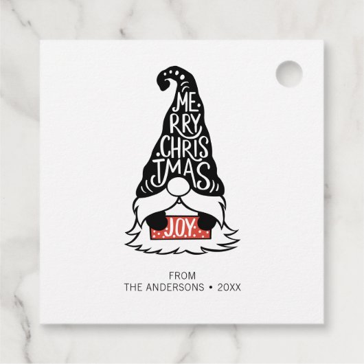 メリーモダンクリスマス格言ホリデイ フェイバータグ (裏面)