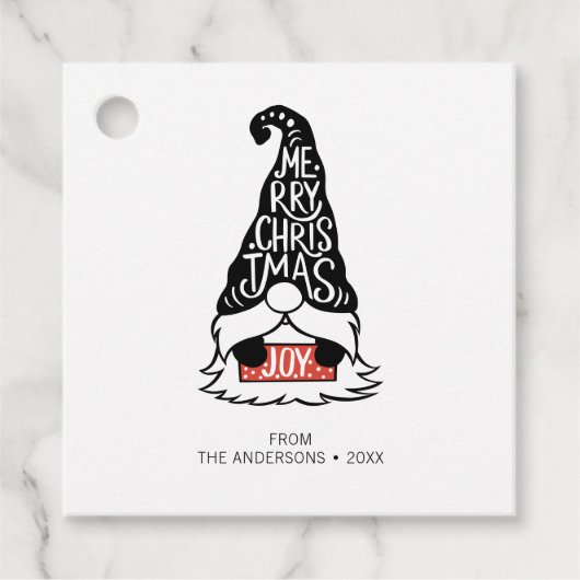 メリーモダンクリスマス格言ホリデイ フェイバータグ (正面)