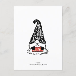 メリーモダンクリスマス格言ホリデイ ポストカード