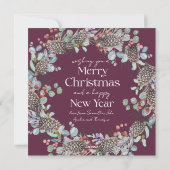 メリーモダンクリスマス植物園リース&写真 シーズンカード (裏面)