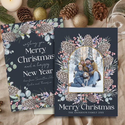 メリーモダンクリスマス植物園リース&写真 シーズンカード