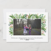 メリーモダンクリスマス植物松2写真 シーズンカード (裏面)