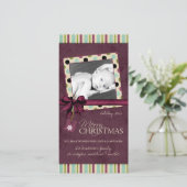 メリーモダンクリスマス水玉模様の写真カード シーズンカード (スタンド正面)