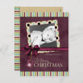 メリーモダンクリスマス水玉模様はがき シーズンポストカード (正面/裏面)