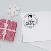 メリーモダンクリスマス猫差出人住所 ラバースタンプ