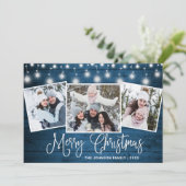 メリーモダンクリスマス素朴3 PHOTO Greeting シーズンカード (スタンド正面)