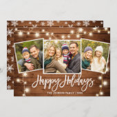 メリーモダンクリスマス素朴3 PHOTO Greeting シーズンカード (正面/裏面)