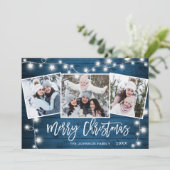 メリーモダンクリスマス素朴3 PHOTO Greeting シーズンカード (スタンド正面)