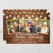 メリーモダンクリスマス素朴3 PHOTO Greeting シーズンカード (正面/裏面)