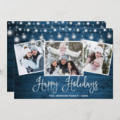 メリーモダンクリスマス素朴3 PHOTO Greeting シーズンカード (正面/裏面)