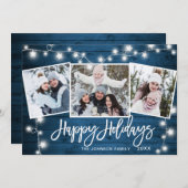 メリーモダンクリスマス素朴3 PHOTO Greeting シーズンカード (正面/裏面)