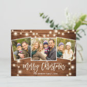 メリーモダンクリスマス素朴3 PHOTO Greeting シーズンカード (スタンド正面)