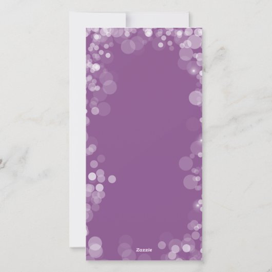 メリーモダンクリスマス蘭《写真》ぼけ味パーソナライズされた シーズンカード (裏面)