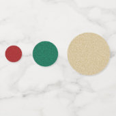 メリーモダンクリスマス赤グリーン金ゴールドスクリプト コンフェッティ (裏面)