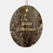 メリーモダンクリスマス金ゴールドセラミックオーナメント セラミックオーナメント (右)