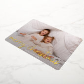 メリーモダンクリスマス金ゴールド写真 箔シーズンカード (回転した状態)