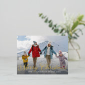 メリーモダンクリスマス金箔&写真 箔シーズンポストカード (立ち正面)