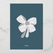 メリーモダンクリスマス銀トナカイ箔カード 箔シーズンカード (裏面)