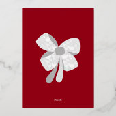 メリーモダンクリスマス銀トナカイ箔カード 箔シーズンカード (裏面)